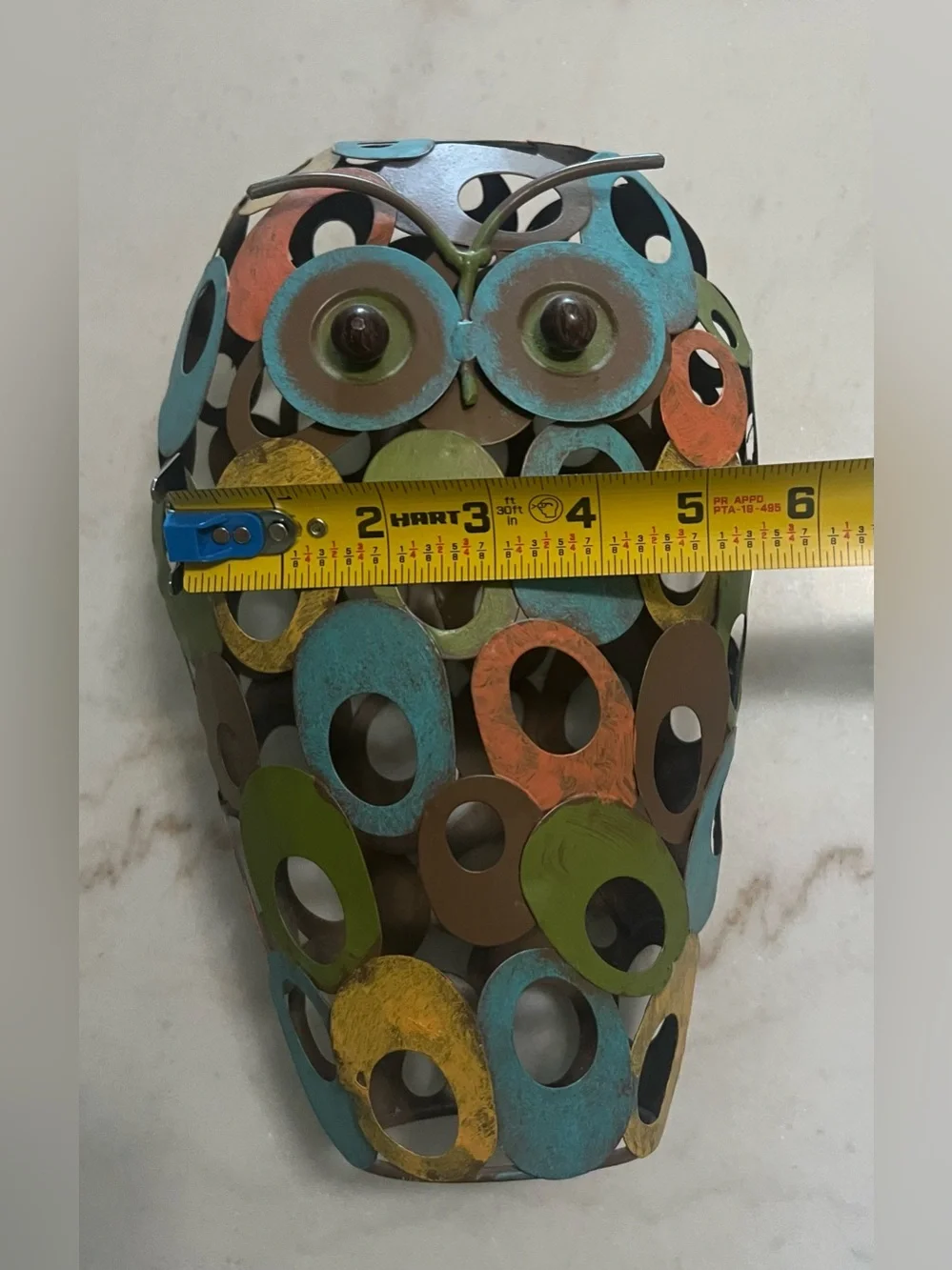 Colorful Metal Owl Wall Decor - Multicolor